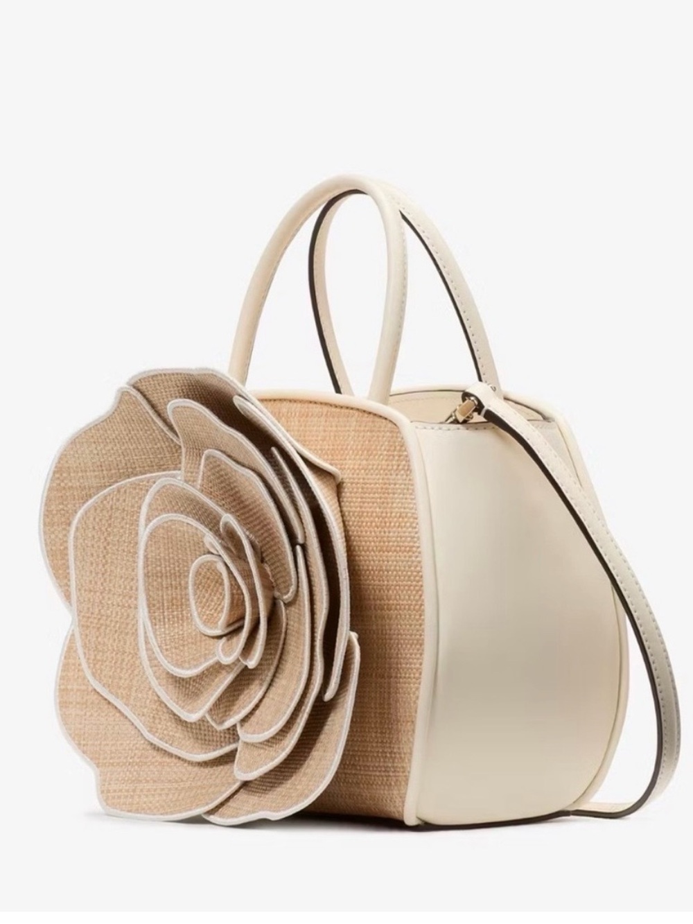 Kate Spade Flora 3D Straw Crossbody Bag - Picture 2 of 6